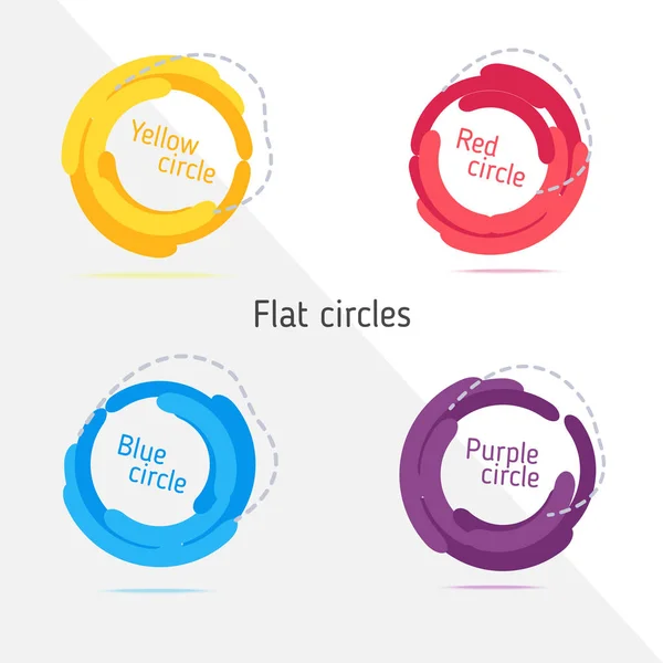 Färgplatta Cirklar Inställd Vektor Illustration — Stock vektor