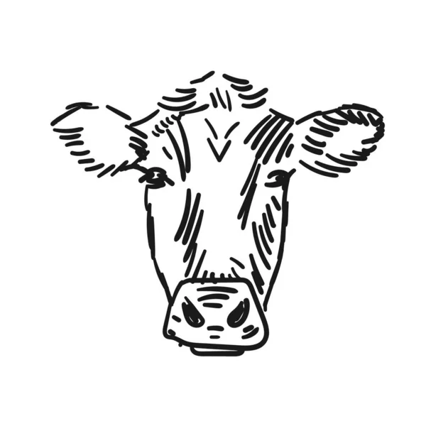 Vacas Vector Ilustración Paisaje — Archivo Imágenes Vectoriales