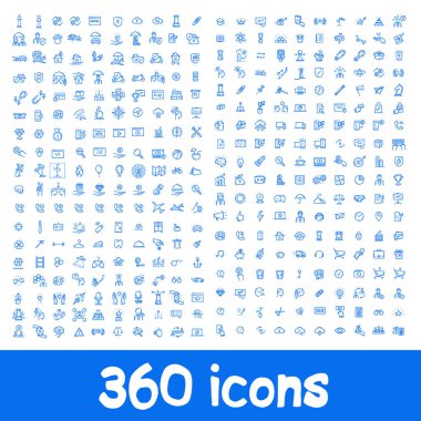 360 akıllı simge vektör çizimi