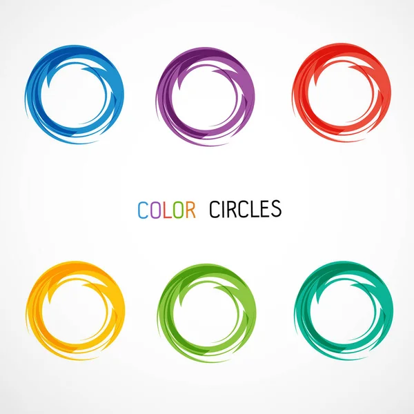 Färg Cirklar Som Vektor Illustration — Stock vektor