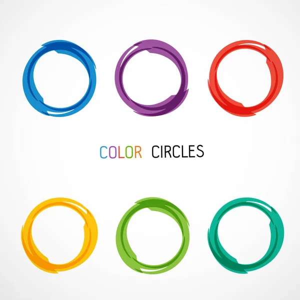 Cercles Couleur Définir Illustration Vectorielle — Image vectorielle