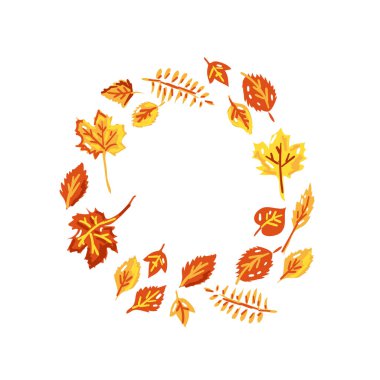 Kusursuz desen. Vektör çizimi. Sonbahar yaprakları.