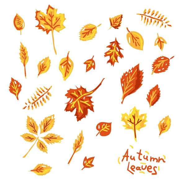 Бесшовный Шаблон Векторная Иллюстрация Осенние Листья — стоковый вектор