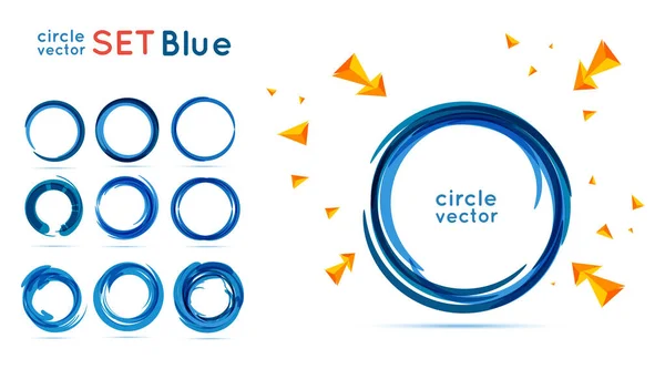 Color Circles Set Vector Illustration — Stock Vector