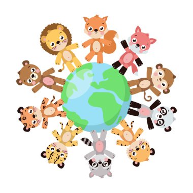 Dünyanın dört bir yanında duran sevimli hayvanlar.