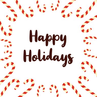 Şeker kamışlı mutlu bayramlar.