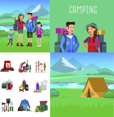 Yaz manzara. Dağlarda sabah peyzaj.