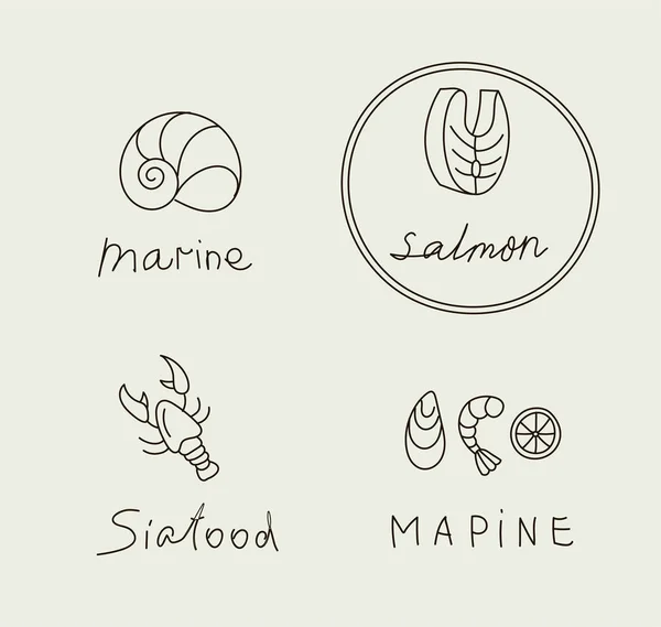 Рыба и морепродукты — стоковый вектор