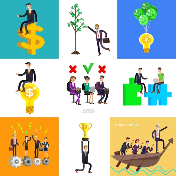 karakter busimen. İş karakter busimen. İş Infographic