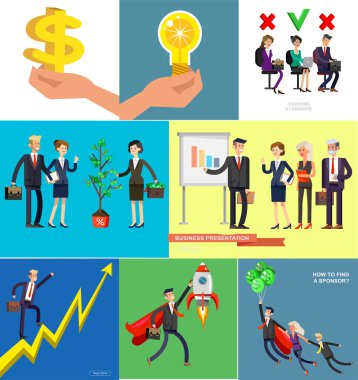 karakter busimen. İş karakter busimen. İş Infographic