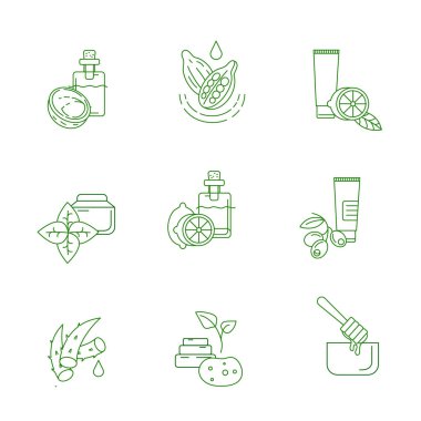 Vektör simgesi ve doğal kozmetik ve bakım için logo kuru cilt. Düzenlenebilir anahattı kontur boyutu. Hattı düz kontur, ince ve doğrusal projesi. Basit simgeler. Konsept illüstrasyon. İşaret, sembol, öğe.