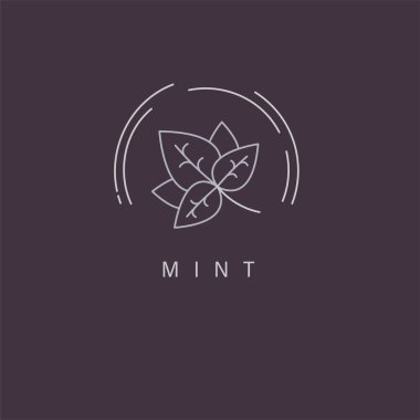 Vektör simgesi ve baharat ve otlar için logo