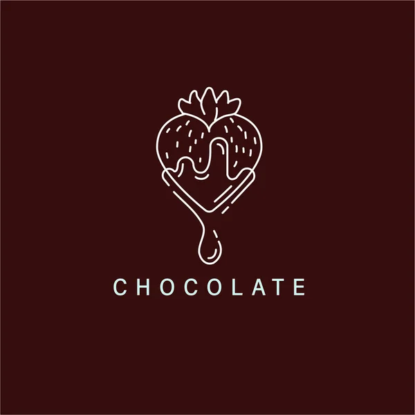 Vector icon and logo for chocolate and sweet — Stock Vector