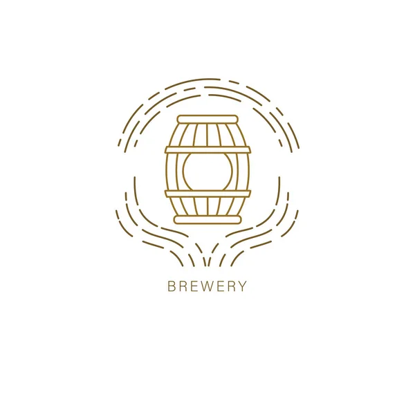 Icône vectorielle et logo bière et brasserie — Image vectorielle