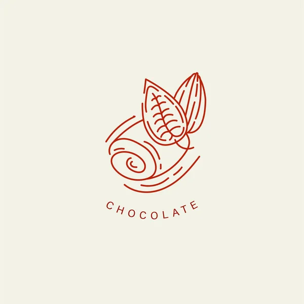 Icona vettoriale e logo per cioccolato e dolce — Vettoriale Stock