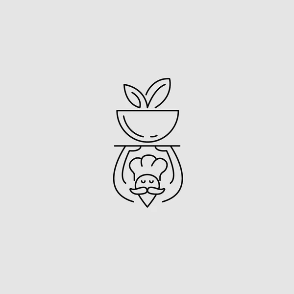 Icône vectorielle et logo pour la déliquescence alimentaire en ligne — Image vectorielle