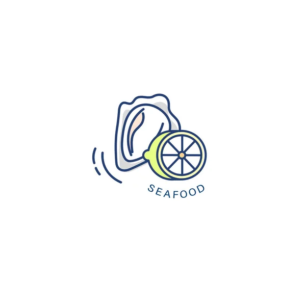 Vektorsymbol und Logo für Fischrestaurant oder Café — Stockvektor