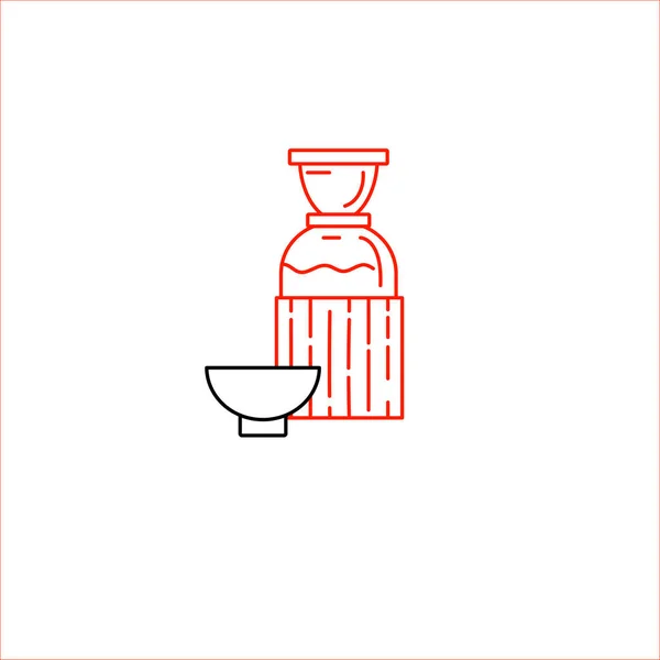 Vektor-Symbol und Logo für asiatische, japanische Lebensmittel und Meeresfrüchte — Stockvektor