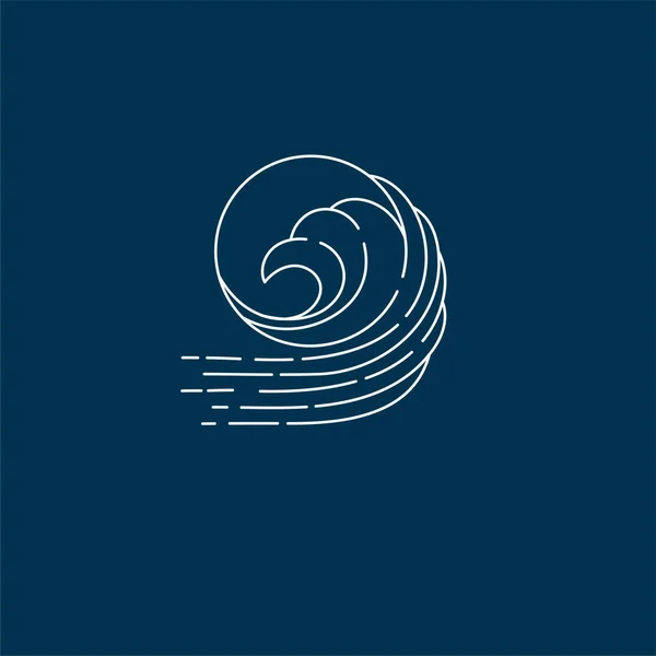 Vector pictogram en logo voor schaal-en schelpdieren, zee of vis en Aziatisch eten — Stockvector