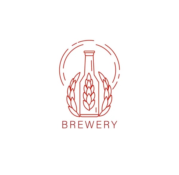 Wektor ikona logo piwa i browar — Wektor stockowy