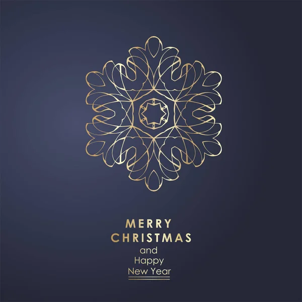 Fondo de Navidad elegante con ilustración vectorial de oro — Vector de stock