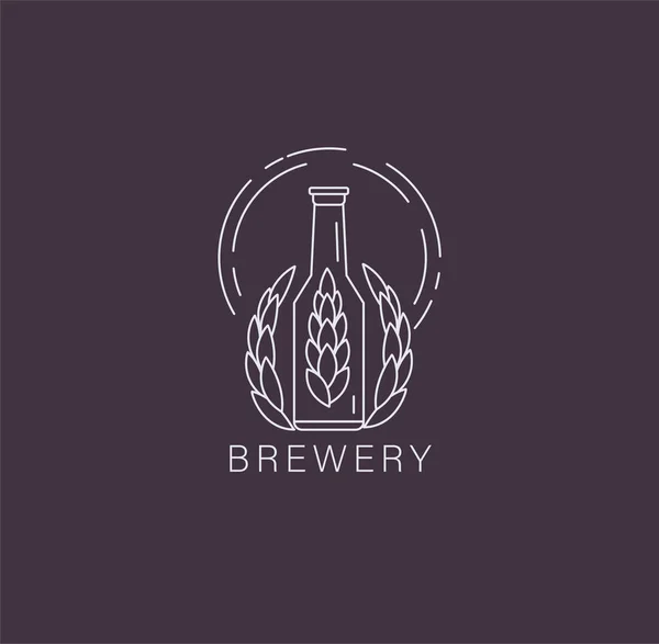 Icône vectorielle et logo bière et brasserie — Image vectorielle
