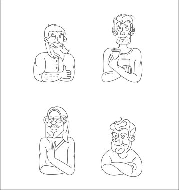 Vektör simgesi ve logosu insanlar avatarlar karakter