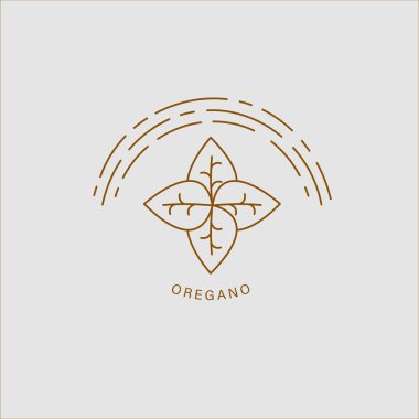 Vektör simgesi ve baharat ve otlar için logo