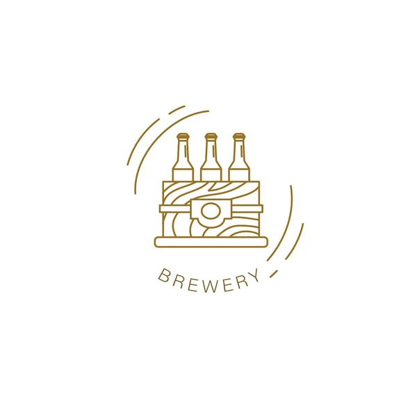 Icône vectorielle et logo bière et brasserie — Image vectorielle