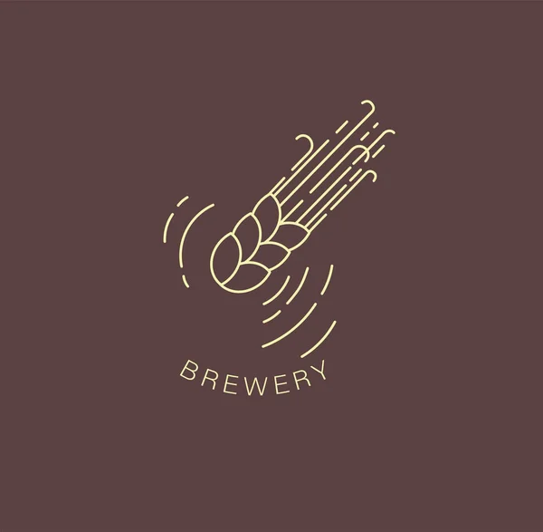 Icône vectorielle et logo bière et brasserie — Image vectorielle