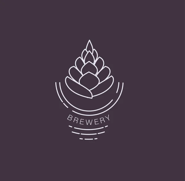 Icône vectorielle et logo bière et brasserie — Image vectorielle