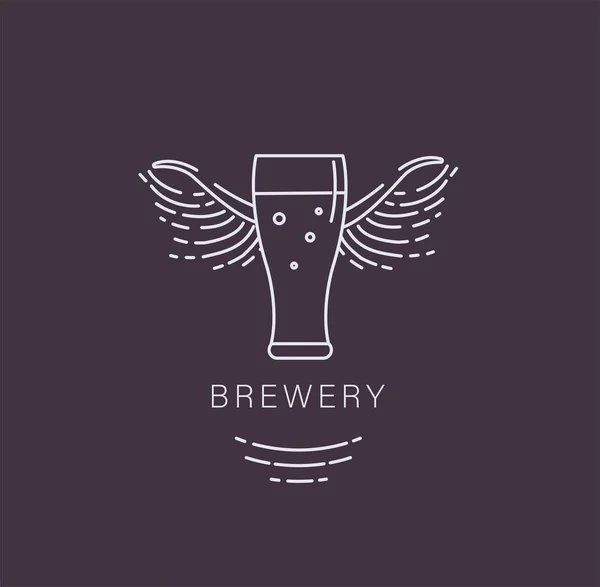 Icône vectorielle et logo bière et brasserie — Image vectorielle