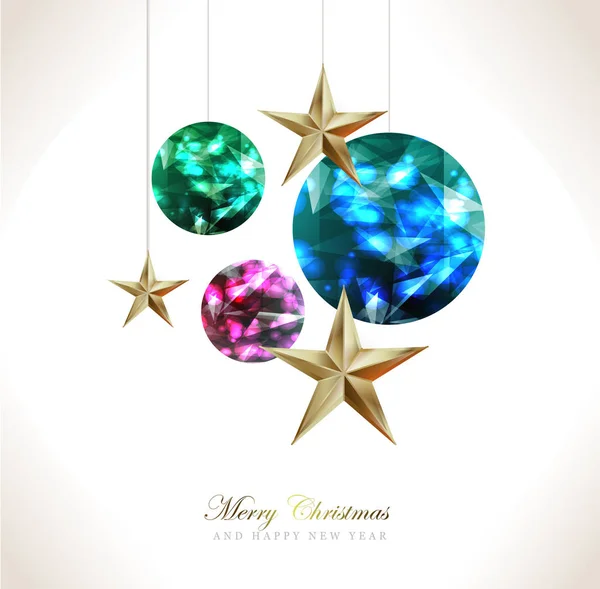 Elegant Christmas Background with Gold Vector illustration — Stock Vector