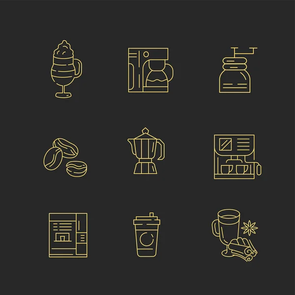 Icône vectorielle et logo pour l'équipement de cafetière — Image vectorielle