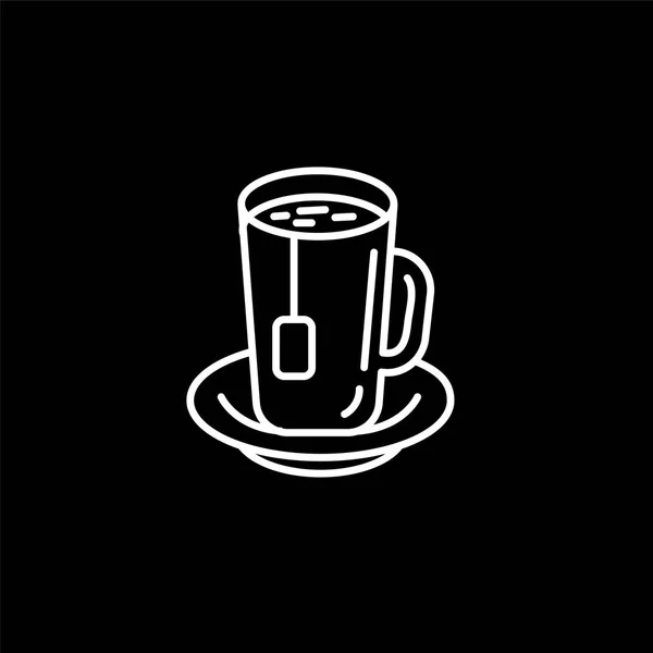 Icono del vector y el logotipo bebidas calientes para el clima frío, feliz Navidad — Vector de stock