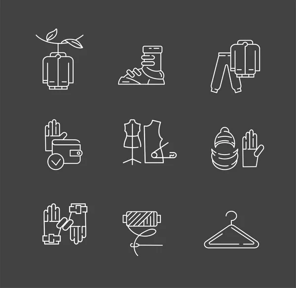 Icône vectorielle et logo pour vêtements et accessoires. Course de contour modifiable — Image vectorielle