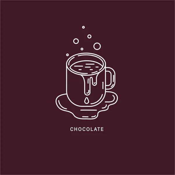Icono de vector y logotipo para chocolate y dulce — Vector de stock