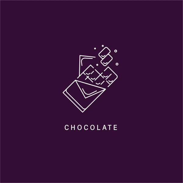 Vector icon and logo for chocolate and sweet — Stock Vector