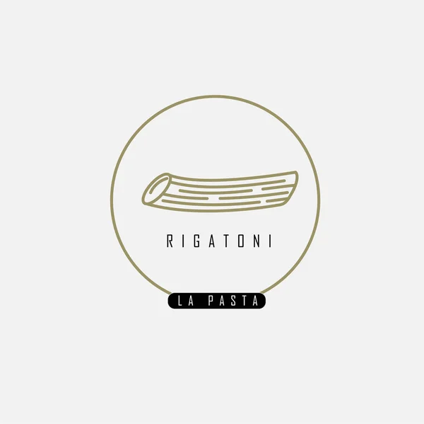 ベクトルのアイコンとイタリアのパスタや麺のロゴ — ストックベクタ