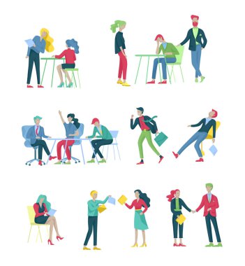 İşadamları el sıkışma, iş görgü kuralları, birleşme kavramları ofis çalışanları, katip veya konuşmak yöneticileri yapmak