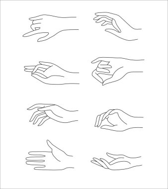 Vektör simgesi ve logo kadın güzellik eli