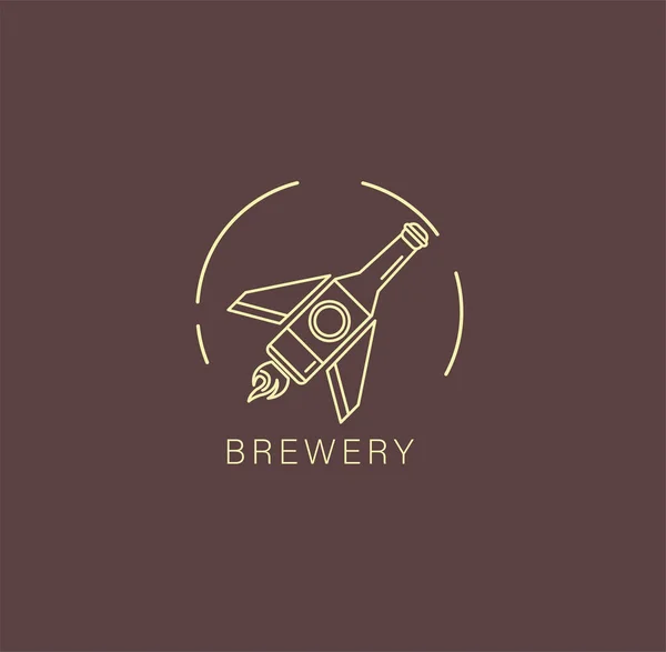 Icona vettoriale e logo birra e birreria — Vettoriale Stock