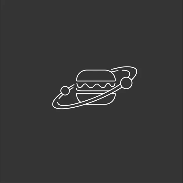 Ícone de vetor e logotipo para deliwery online de alimentos —  Vetores de Stock