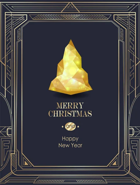 Eleganckie tło Boże Narodzenie z ilustracji wektorowych Gold — Wektor stockowy