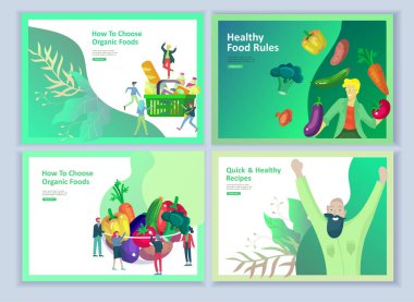 Sayfa şablonları insanlarla hangi yemek sağlıklı gıda, basit yemek tarifleri, açılış nasıl süpermarket, gıda teslim ve fast food ürünleri seçmek için