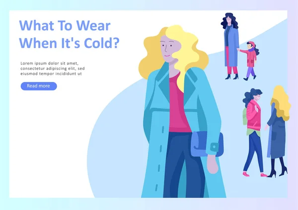 Conjunto de modelos de landing page. Pessoas vestidas com roupas de inverno ou outerwear realizando atividades ao ar livre divertido. Festival de neve, trenó ou snowboard. Natal família esqui patinação, esqui extremo —  Vetores de Stock