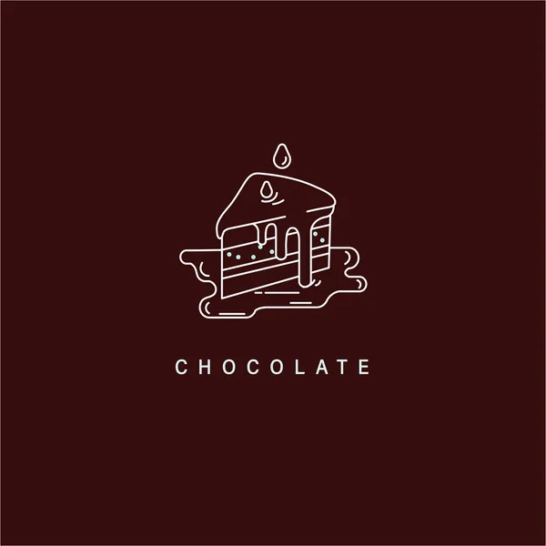 Icona vettoriale e logo per cioccolato e dolce — Vettoriale Stock