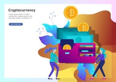 İnsanlar, analistler ve çalışan yöneticilerinin cryptocurrency ve blockchain kompozisyonu