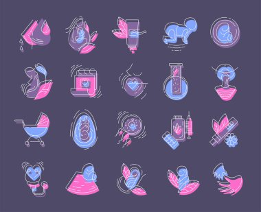 Vektör simgesi ve pegnancy kadın hastalıkları ve Doğum için logo