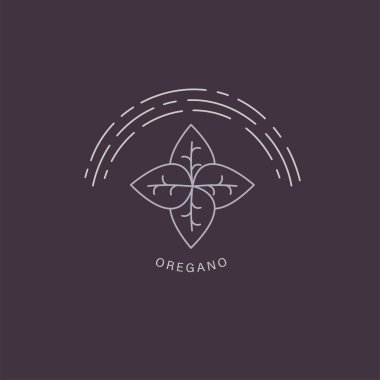 Vektör simgesi ve baharat ve otlar için logo